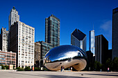 Cloud Gate von Anish Kapoor, Millenium Park, Chicago, Illinois, USA