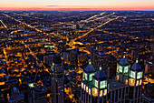 Blick vom Obervatory Deck des John Hancock Tower, Chicago, Illinois, USA