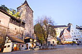 Old town with Nuremberg Castle, Nuremberg, Bavaria, Germany
