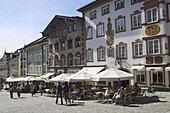 Marktstraße, Bad Tölz, Oberbayern, Bayern, Deutschland