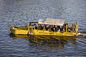 Boston Duck Tours on the Charles River, Massachusetts, USA