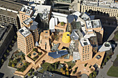 Aerial view of Stata Center at MIT  Frank Gehry, architect), Cambridge, Massachusetts, USA