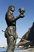 Statue of Hautacuperche in Valle Gran Rey, La Gomera, Canary Islands, Spain