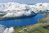 Lake Coleridge Canterbury aerial view New Zealand