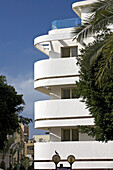 View at original Bauhaus building, Ben Ami Steet, Tel Aviv, Israel, Middle East