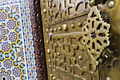 Door knocker into the Medina, Marrakech, Morocco, Africa