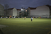 Football pitch, Auguststrasse, Berlin Mitte, Berlin, Germany