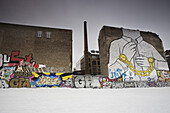 Wallpainting on the side of a building, Kreuzberg, Berlin, Germany