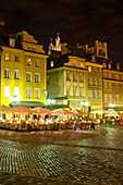 Pavement cafe in old town, Warsaw, Poland