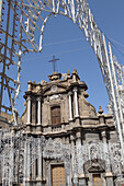 Barockkirche im Sonnenlicht, Palermo, Provinz Palermo, Sizilien, Italien, Europa
