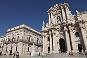 Kathedrale Santa Maria delle Colonne in Syrakus auf der Insel Ortygia, Unesco Weltkulturerbe, Provinz Syrakus, Sizilien, Italien, Europa