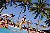 Beach restaurant swimming pool, Nha Trang, Vietnam