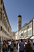 Placa Stadrun, Luza, Hauptstrasse in der Altstadt von Dubrovnik, Kroatien