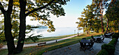 Restaurant Parkcafe overlooking Lake Scharmuetzelsee, Bad Saarow, Land Brandenburg, Germany