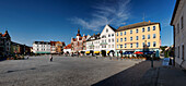 Marktplatz in Finsterwalde, Land Brandenburg, Deutschland