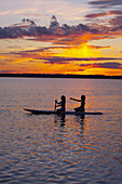 Canoe in sunset