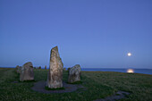 Ales Stenar (Stones, Sweden's largest preserved ship setting, stones set in the layout of a ship), Kåseberga, Österlen, Skåne, Sweden