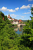 Blick auf die Stadt Laufenburg am Rhein, Laufenburg, Hochrhein, Südlicher Schwarzwald, Baden-Württemberg, Deutschland, Europa