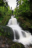 Lower cascade of Triberg waterfall, Triberg, Black Forest, Baden-Württemberg, Germany, Europe