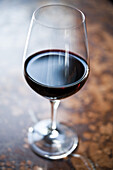 Glass of red wine, Munich, Bavaria, Germany