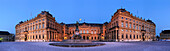 Panorama der Residenz, UNESCO Weltkulturerbe, Würzburg, Bayern, Deutschland