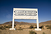 Wegweiser, Marokko, Nordafrika, Afrika
