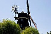 Historical windmill in the countryside, Skane, South Sweden, Sweden