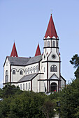 Iglesia del Sagrado Corazon Sacred Heart Church, Puerto Varas, Los Lagos, Patagonia, Chile, South America, America