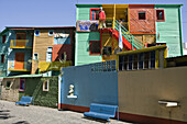 Colorful caminito street houses in La Boca district, Buenos Aires, Argentina, South America, America