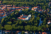 Aerial shot Celle castle, Celle, Lower Saxony, Germany
