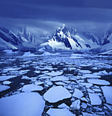 Ice shoals near the Antarctic Circle, Graham Land, Antarctic Peninsula, Antarctica