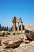 Temple of Dioscure, Valley of temples, Agrigento, Sicily, Italy