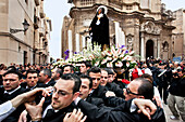 Saint statue, God friday procession, Trapani, Sicily, Italy
