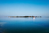 View to island of Mozia, Sicily, Italy