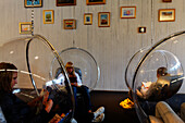 Bubble chairs in the public library, Turku, Finland