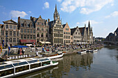 Old Graslei harbour, Ghent, Belgium
