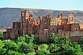Maroc, la kasbah de Tamdaght, ancienne demeure du Glaoui, jadis Seigneur de la région de Ouarzazate