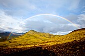 Clouds, Iceland, Landscape, Landscapes, Mountain, nature, Rainbow, scenic, Scenic, Scenics, Sky, S19-922366, agefotostock 