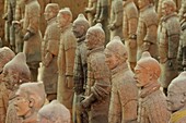 Rows of Terra Cotta Warriors in Xi´an China