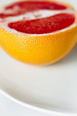 Detail photo of a grapefruit on a plate  Still Life