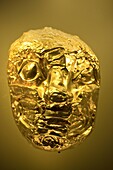 Golden Face, Pre-Columbian artefact, Museo de Oro, Gold Museum, Bogota, Colombia