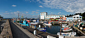 Boote im Hafen von Sassnitz, Rügen, Mecklenburg-Vorpommern, Deutschland, Europa