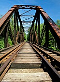 Forth Iron Railroad Bridge which is located along the Maine Central Railroad in the White Mountains, New Hampshire USA