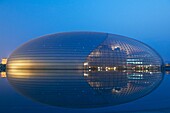 National Centre for the Performing Arts Beiijing China also known as ´the egg´ due to its futuristic shape.