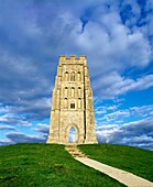 St Michaels Tower on the top of Glastonbury Tor, Somerset, England, United Kingdom