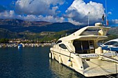 Yacht in port n Budva Montenegro Europe