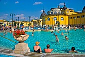 Szechenyi fürdö baths in the City Park of Budapest Hungary Europe