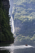 Seven Sisters Waterfall in Geirangerfjord, Geiranger, More og Romsdal, Norway, Europe