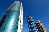 f l t r  Park Place Tower, API World Tower, Fairmont Tower, skyscrapers in Sheikh Zayed Road, Dubai, United Arab Emirates