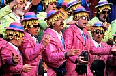 Carnival Parade of choirs in Segunda Aguada Avenue Cádiz, Andalusia, Spain